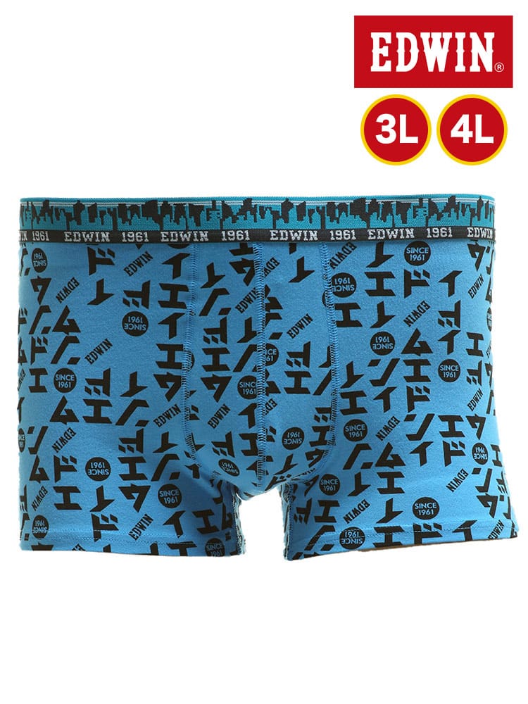 大きいサイズ メンズ EDWIN エドウィン カタカナロゴ 前閉じ ボクサーパンツ 3L 4L