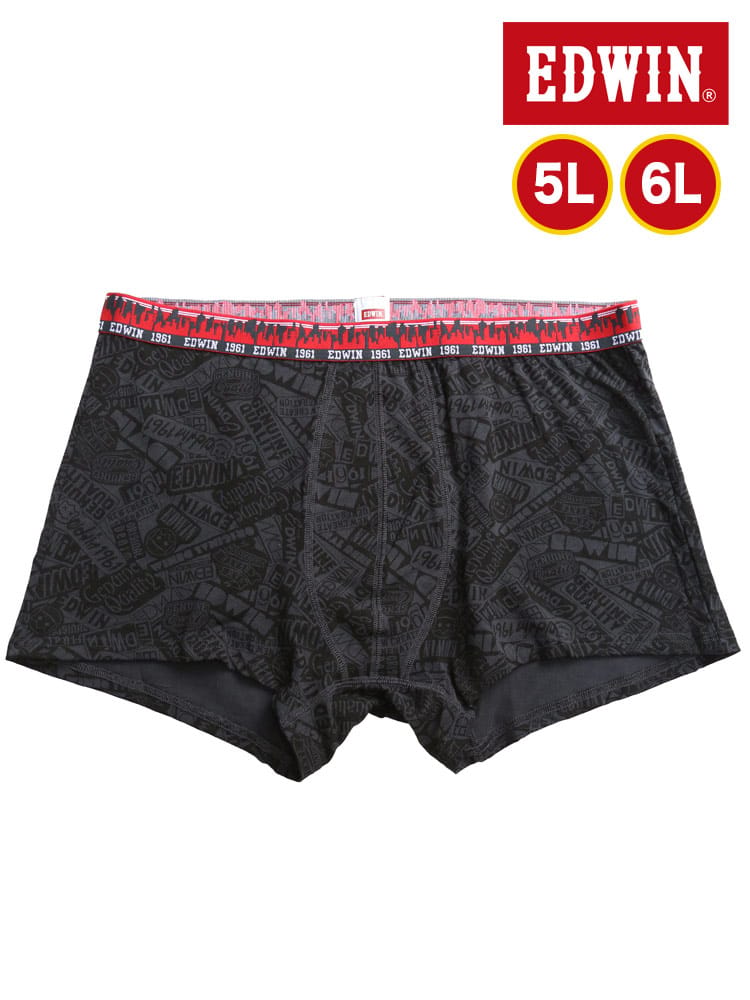 大きいサイズ メンズ EDWIN エドウィン カタカナロゴ 前閉じ ボクサーパンツ 5L 6L