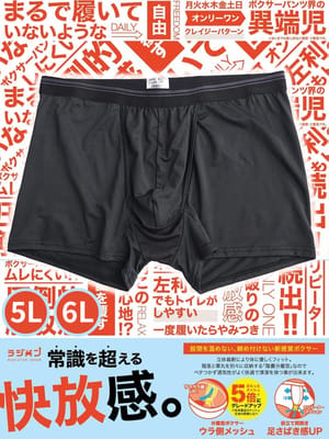 在庫処分 返品交換不可 ラジパン 無地 ムレにくい 前開き 分離型 ボクサーパンツ 5L 6L as アズ 大きいサイズ メンズ