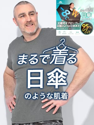 半袖 Tシャツ 着る日傘 95％UVカット 吸水速乾 クルーネック 肌着 下着 インナー アンダーウェア 春 夏 大きいサイズ メンズ