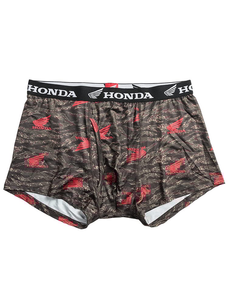 ボクサーパンツ メンズ 大きいサイズ ベア天 総柄プリント 前開き パンツ HONDA ホンダ