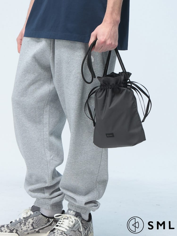 SML (エスエムエル) 巾着バッグ 撥水 テフロン MULTI POCKET DRAWSTRING 鞄 ショルダーバッグ ミニバッグ コンパクト K904094