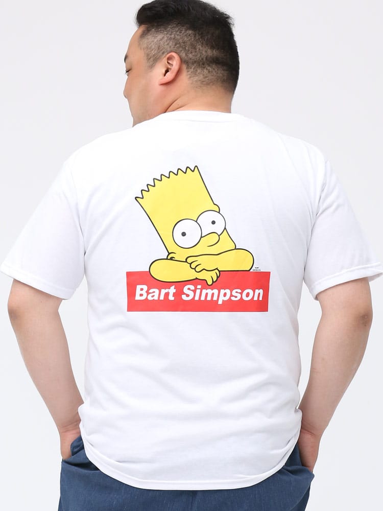 大きいサイズ メンズ The Simpsons (ザ シンプソンズ) シンプソンズ バックプリント クルーネック 半袖 Tシャツ