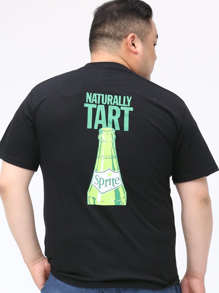 大きいサイズ メンズ Sprite (スプライト) プリント クルーネック 半袖 Tシャツ