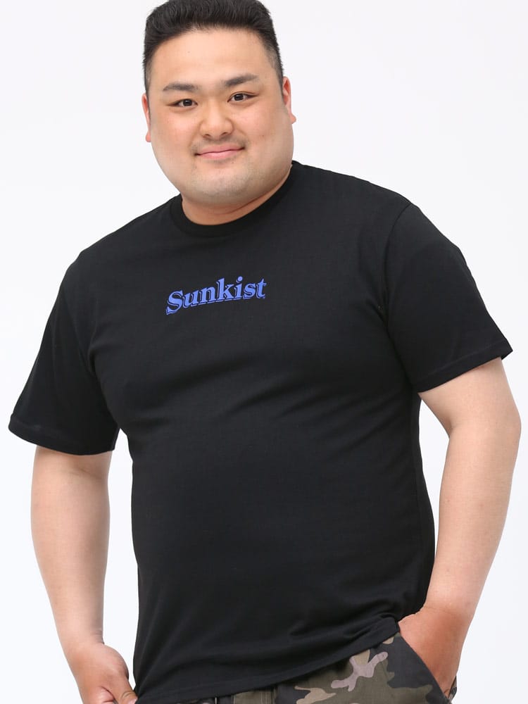 大きいサイズ メンズ Sunkist (サンキスト) プリント クルーネック 半袖 Tシャツ