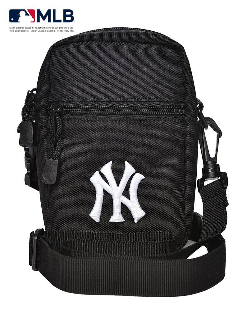 MLB (メジャーリーグベースボール) ロゴ刺繍  ジップポケット アジャスターストラップ ミニショルダー