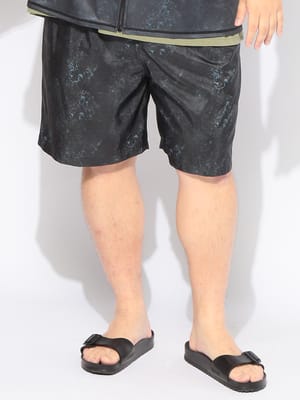 サーフパンツ メンズ 大きいサイズ UPF50+ 水陸両用 メッシュインナー付き ストーン柄 スイムパンツ ボトムス 水着 ハーフパンツ 海パン 海 プール ビーチ 春 夏