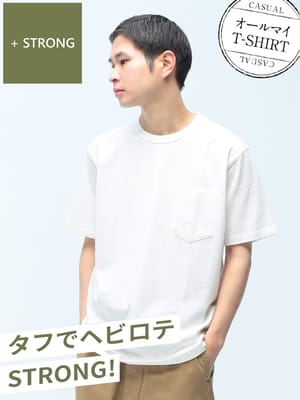 S＆SONS (エスアンドサンズ) ヘビーウェイト ポケット付き クルーネック 半袖 Tシャツ