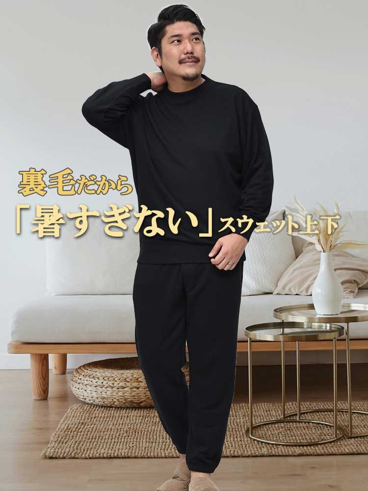 大きいサイズ メンズ B＆T CLUB (ビーアンドティークラブ) 裏毛 トレーナー スウェットパンツ 上下セット