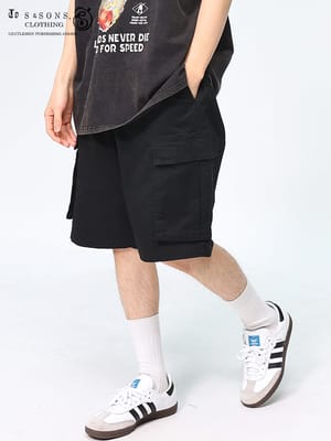 エスアンドサンズ カーゴ ハーフ丈 ルーズ ストレッチ メンズ S＆SONS ボトムス 夏服 ワーク TS2132