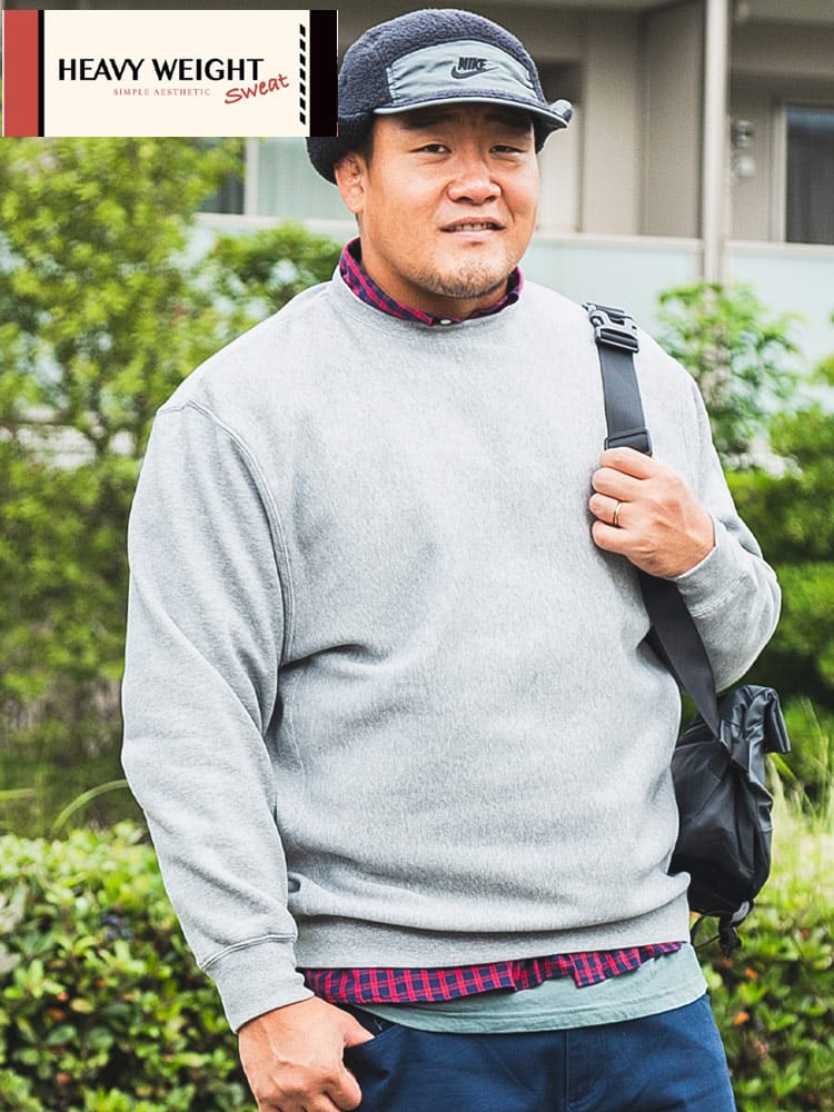 ヘビーウェイト スウェット トレーナー 無地 トップス プルオーバー 大きいサイズ メンズ