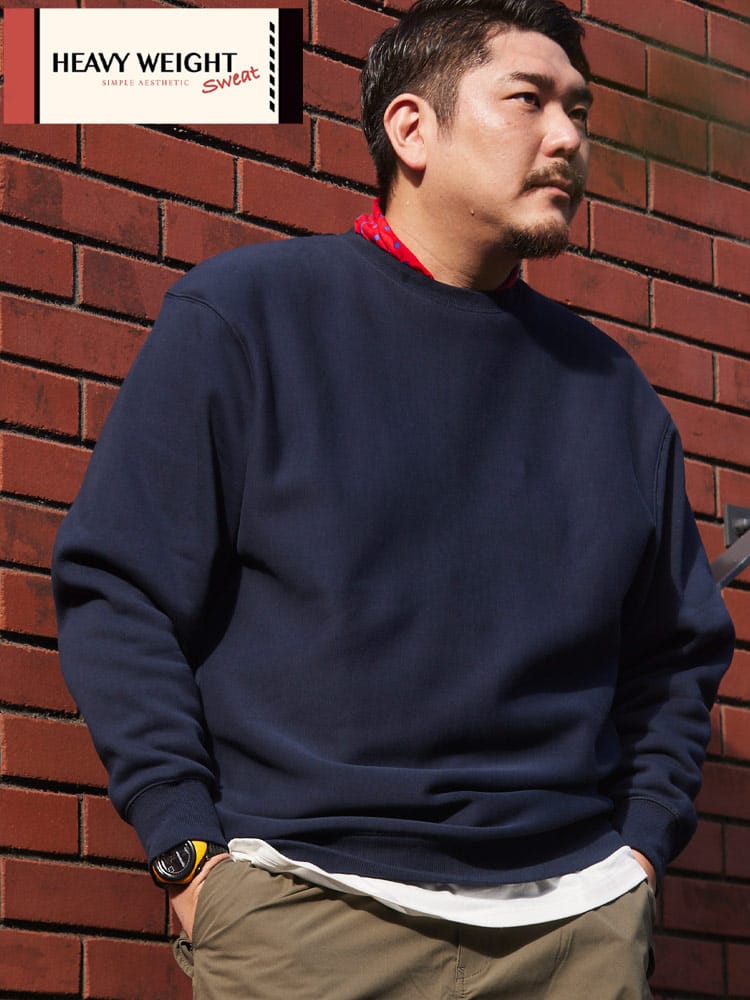 ヘビーウェイト スウェット トレーナー 無地 トップス プルオーバー 大きいサイズ メンズ