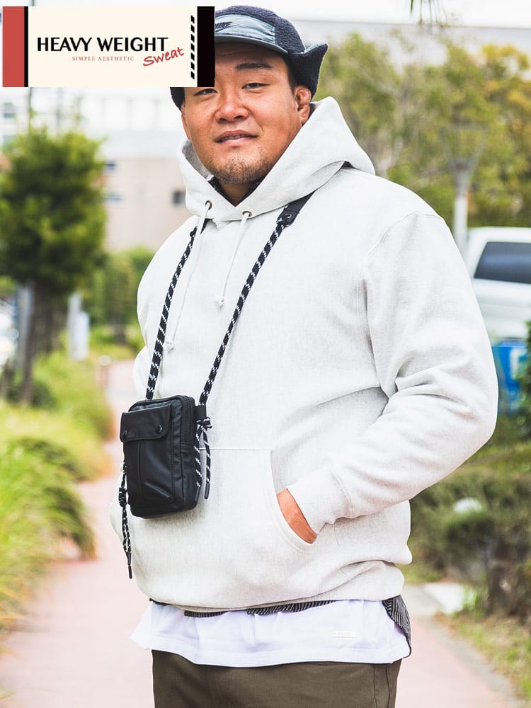 ヘビーウェイト スウェットパーカー ポケット付き トップス フーディー 長袖 大きいサイズ メンズ
