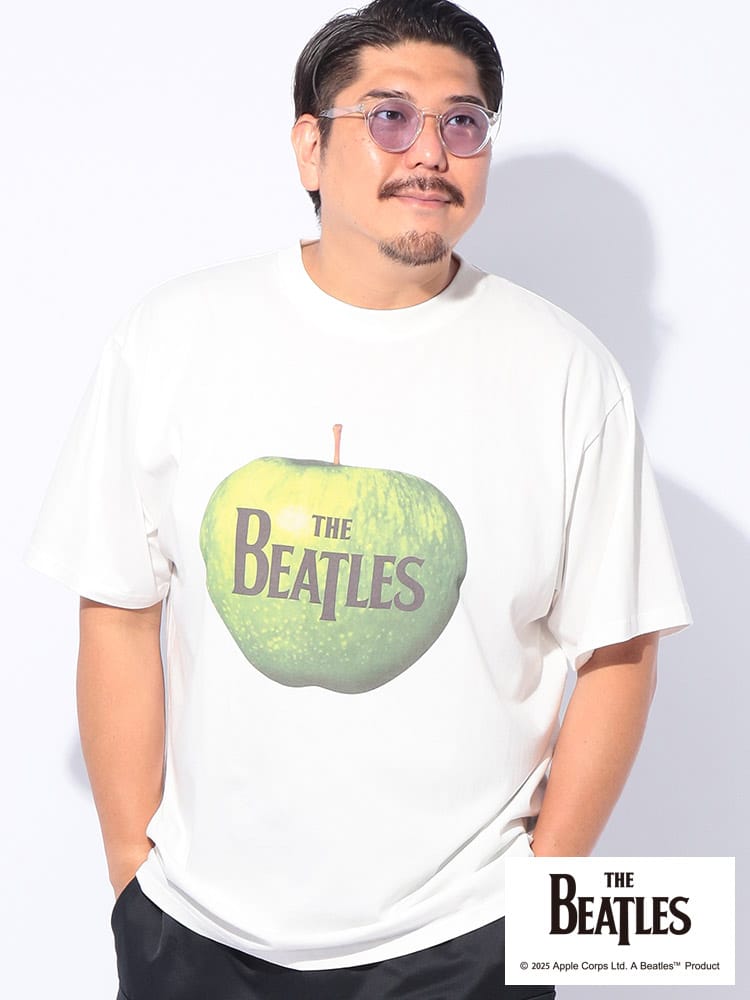 【WEB限定価格】半袖 Tシャツ BEATLES フォトプリントTシャツ アップル  バンドT トップス 春 夏 大きいサイズ メンズ
