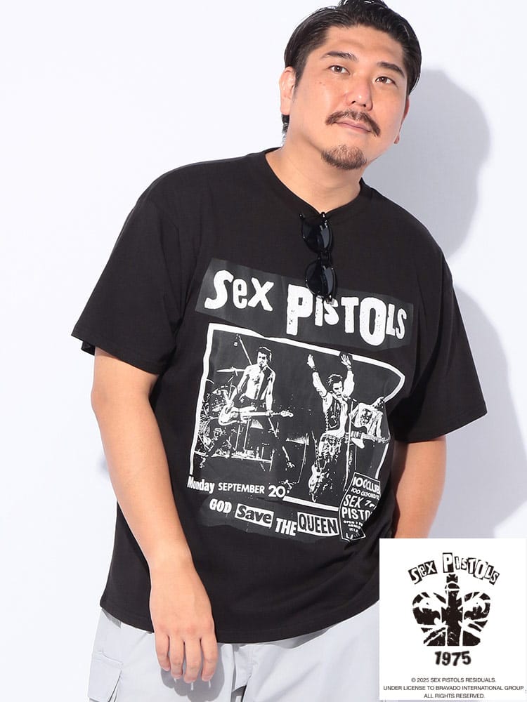 【WEB限定価格】半袖 Tシャツ SEX PISTOLS 半袖 モノトーンフォトプリントTシャツ バンドT トップス 春 夏 大きいサイズ メンズ