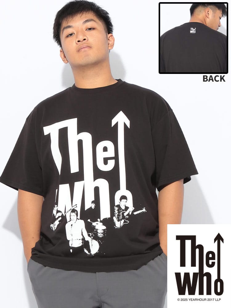【WEB限定価格】半袖 Tシャツ THE WHO プリント クルーネック バンドT トップス コットン 春 夏 大きいサイズ メンズ