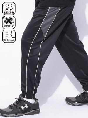 ロングパンツ 吸水速乾 抗菌 防臭 サイドライン 裾リブ ボトムス ジャージ スポーツ 大きいサイズ メンズ