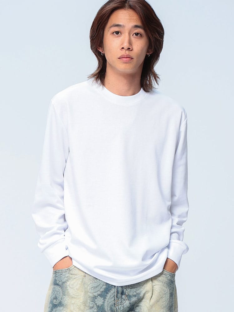 S＆SONS (エスアンドサンズ) +DRY プレーティング 無地 長袖 Tシャツ