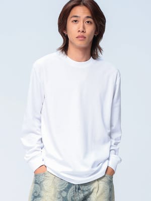 S＆SONS (エスアンドサンズ) +DRY プレーティング 無地 長袖 Tシャツ
