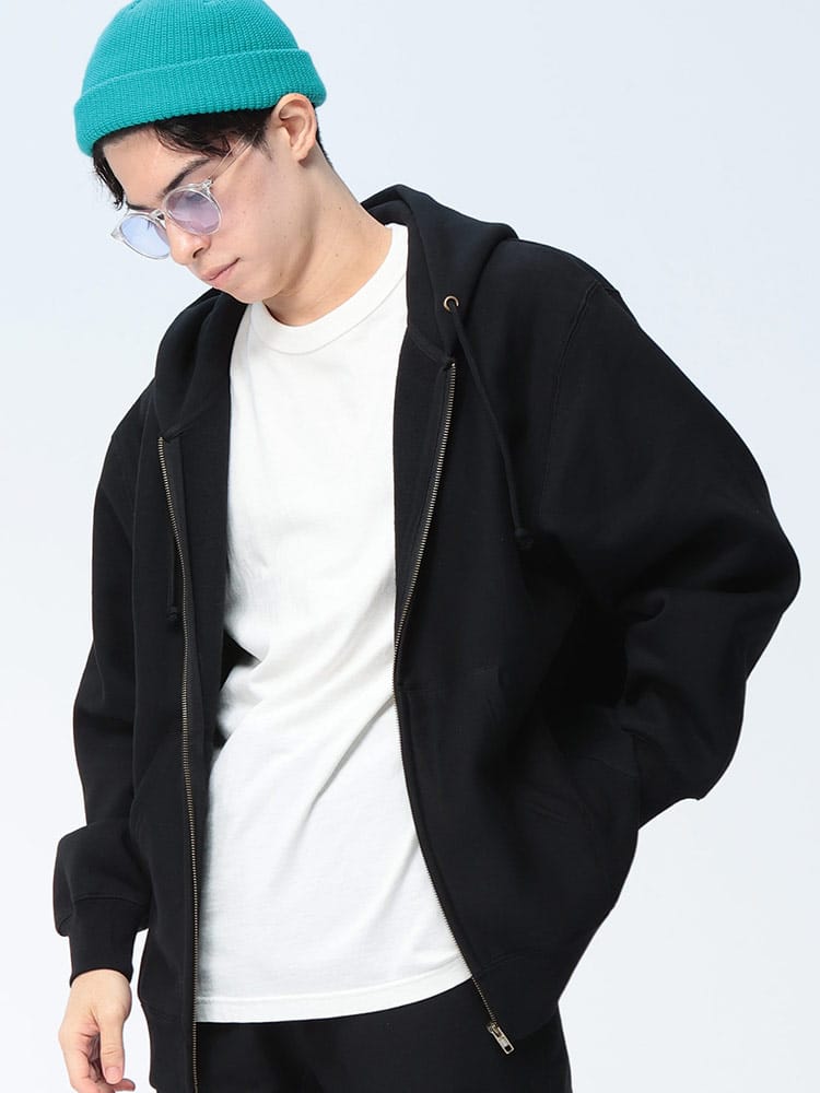 S＆SONS (エスアンドサンズ) ヘビーウェイト 裏起毛 スウェット フルジップ パーカー