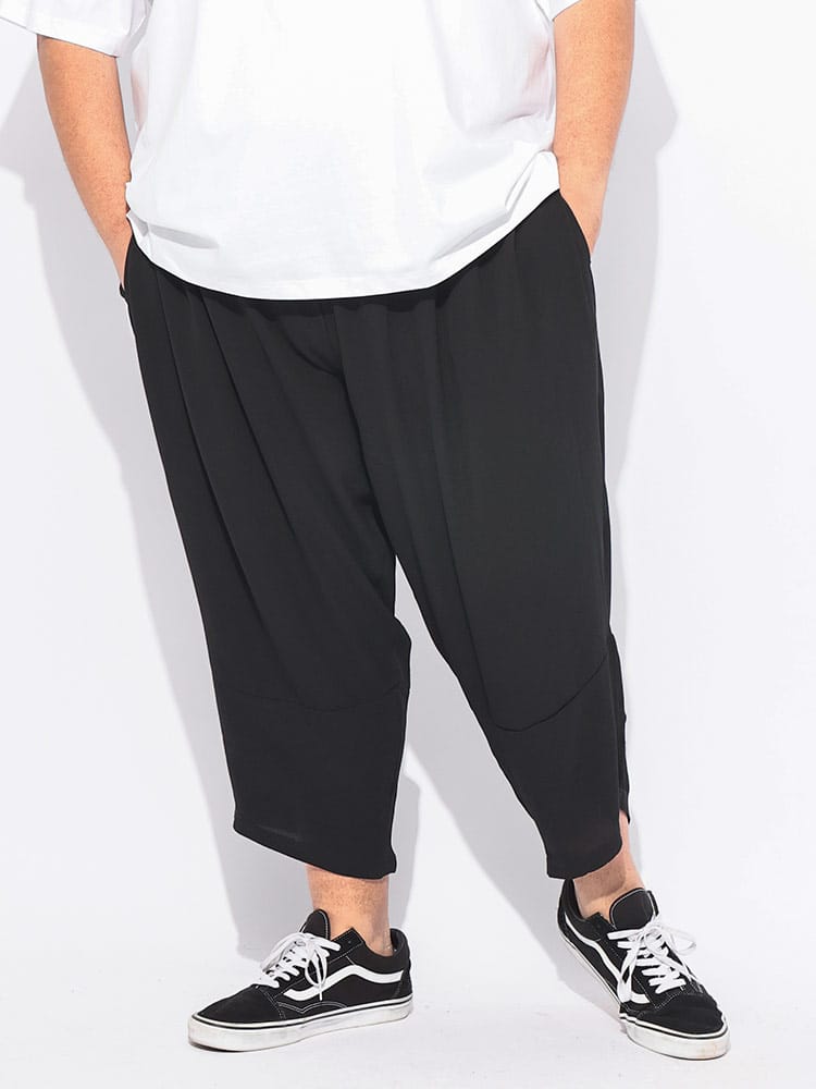 【まとめ割対象/2点で1100円引き】パンツ メンズ 大きいサイズ 梨地 ポケット付き アラジンパンツ ボトムス ロングパンツ 薄手