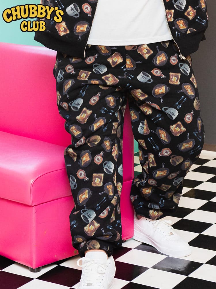 スウェットパンツ 裏起毛 総柄プリント ボトムス 起毛 秋 冬 大きいサイズメンズ