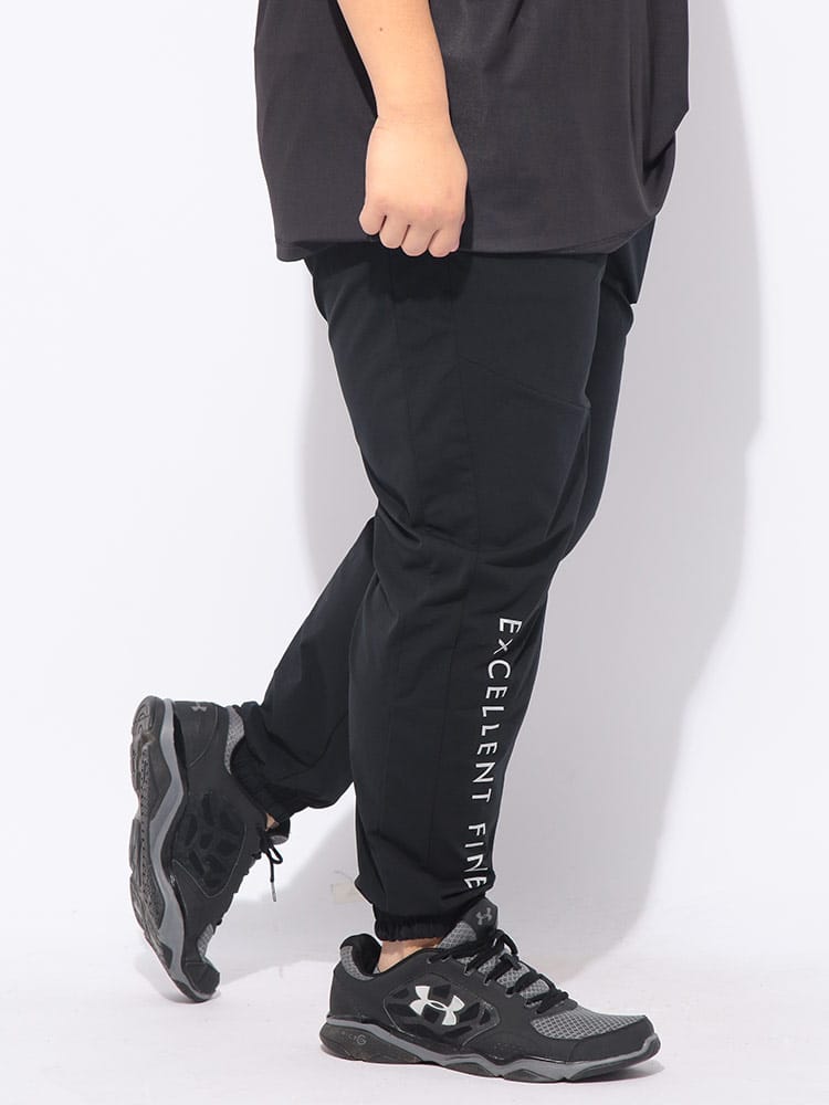 ジャージ ジョガーパンツ メンズ 大きいサイズ ロゴ ドライ ストレッチ UVカット ウエストゴム ジャージパンツ スポーツ アクティブ アウトドア ムーブ