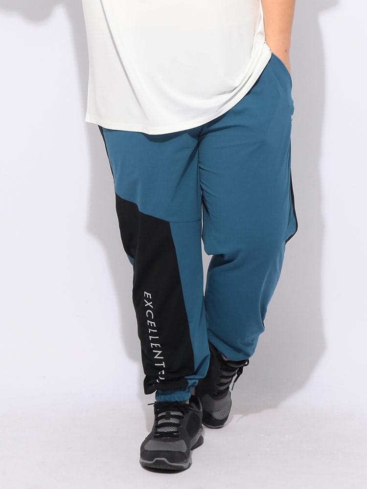 ジャージ ジョガーパンツ メンズ 大きいサイズ ロゴ ドライ ストレッチ UVカット ウエストゴム ジャージパンツ スポーツ アクティブ アウトドア ムーブ