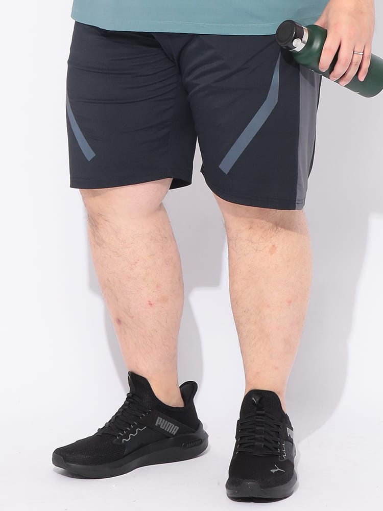 ショートパンツ メンズ 大きいサイズ 超冷感 ベア天竺 切り替え ショーツ ボトムス パンツ スポーツ トレーニング 春 夏