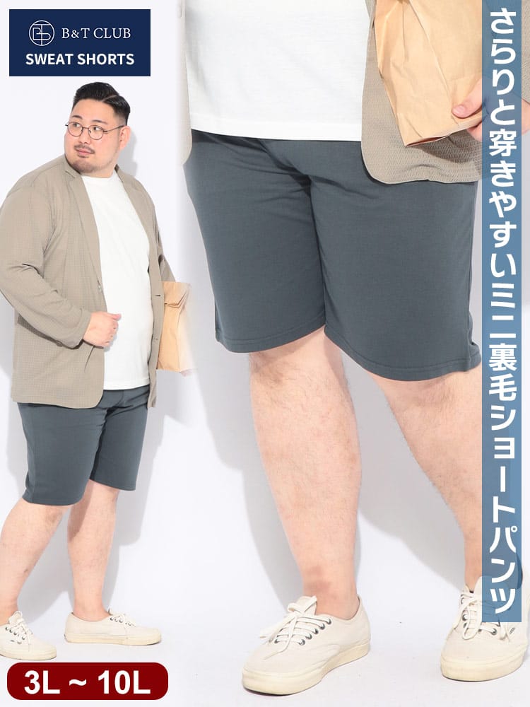 【WEB限定価格】ショートパンツ メンズ 大きいサイズ ミニ裏毛 無地 ショーツ ボトムス パンツ スウェット 春 夏
