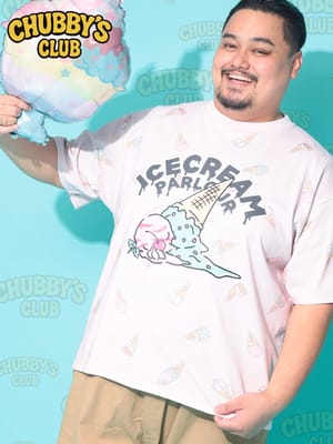 Tシャツ 半袖 メンズ 大きいサイズ アイスクリーム プリント クルーネック カットソー トップス 柄 春 夏
