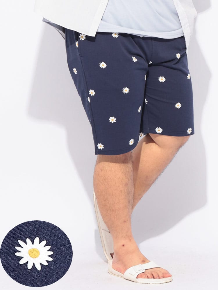 【期間限定/WEB限定価格】ショート パンツ スウェット メンズ 大きいサイズ ミニ裏毛 総柄 ショートパンツ ボトムス ハーフパンツ 短パン 柄  部屋着 春 夏