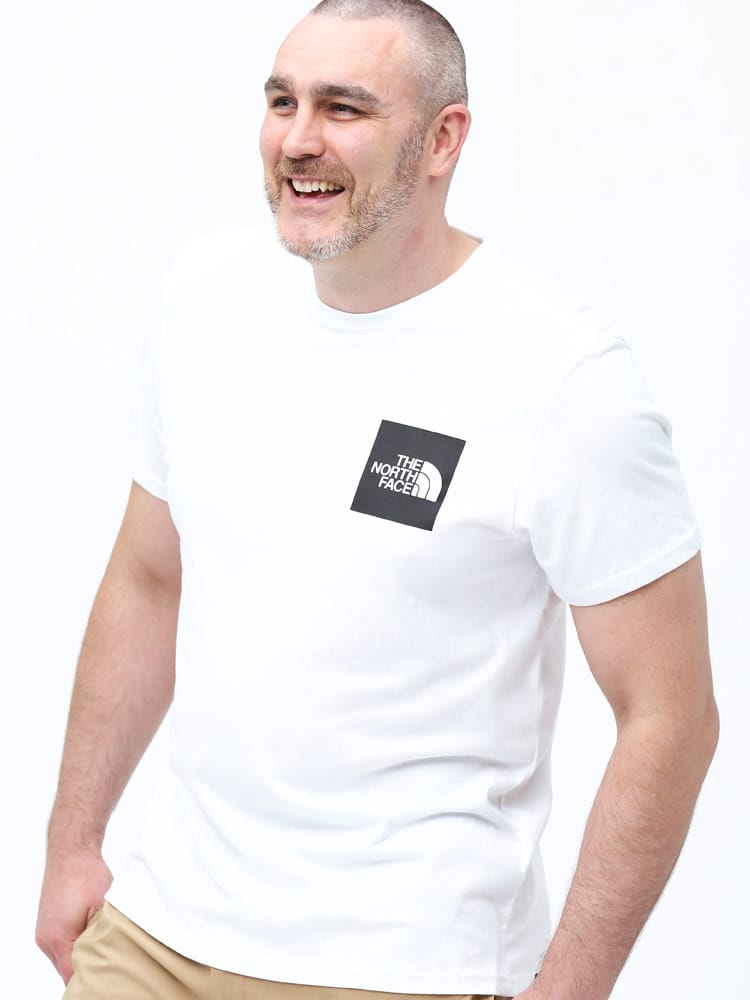 大きいサイズ メンズ THE NORTH FACE (ザ ノースフェイス) BOXロゴ クルーネック 半袖 Tシャツ FINE TEE