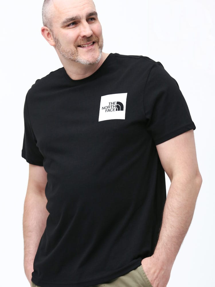 大きいサイズ メンズ THE NORTH FACE (ザ ノースフェイス) BOXロゴ クルーネック 半袖 Tシャツ FINE TEE