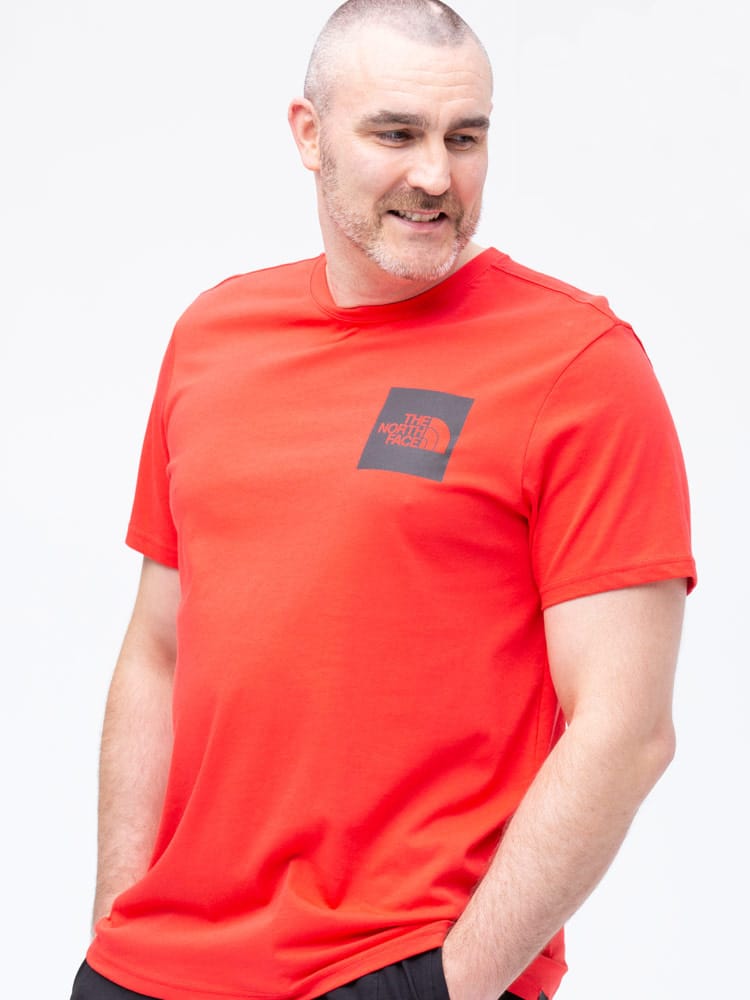 大きいサイズ メンズ THE NORTH FACE (ザ ノースフェイス) BOXロゴ クルーネック 半袖 Tシャツ FINE TEE