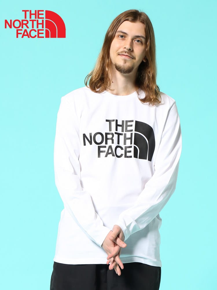 THE NORTH FACE (ザ ノースフェイス) ロゴプリント クルーネック 長袖 Tシャツ STANDARD LS TEE EU