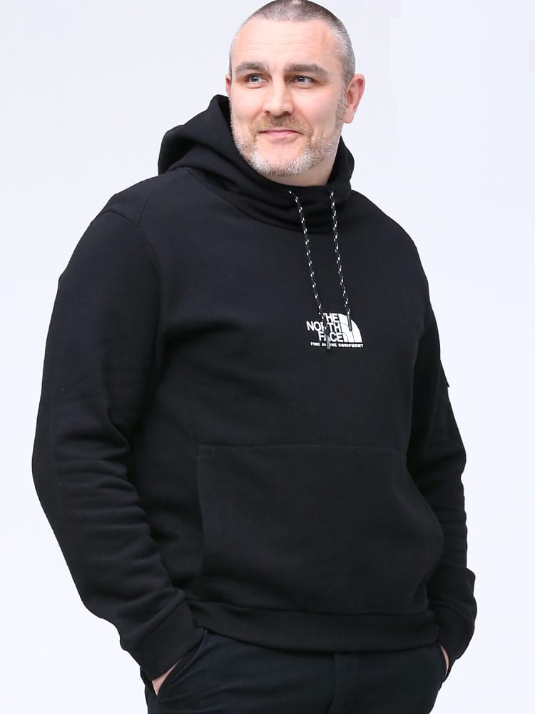 大きいサイズ メンズ THE NORTH FACE (ザ ノースフェイス) 裏起毛 ロゴ プルオーバー パーカー FINE ALPINE HOODIE