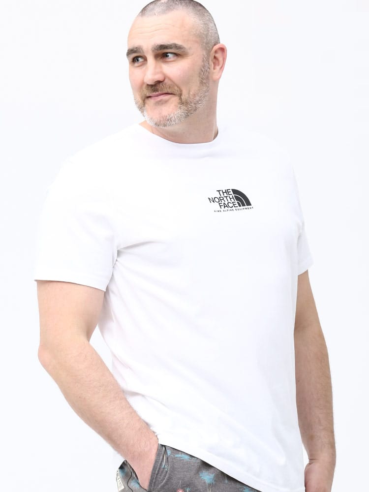 大きいサイズ メンズ THE NORTH FACE (ザ ノースフェイス) 綿100％ ロゴプリント クルーネック 半袖 Tシャツ FINE ALPINE EQUIPMENT TEE 3 - EU