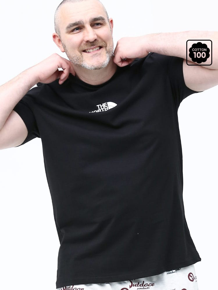 大きいサイズ メンズ THE NORTH FACE (ザ ノースフェイス) 綿100％ ロゴプリント クルーネック 半袖 Tシャツ FINE ALPINE EQUIPMENT TEE 3 - EU