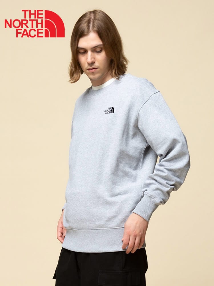 THE NORTH FACE (ザ ノースフェイス) 裏起毛 ロゴ刺繍 クルーネック トレーナーOVERSIZED ESSENTIAL CREW EU