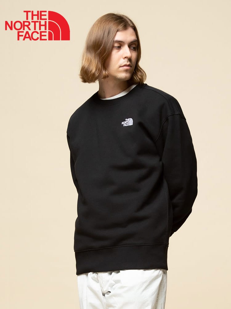 THE NORTH FACE (ザ ノースフェイス) 裏起毛 ロゴ刺繍 クルーネック トレーナーOVERSIZED ESSENTIAL CREW EU
