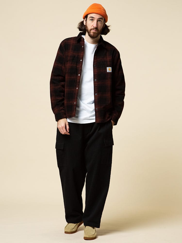 Carhartt (カーハート) コーデュロイ チェック 裏フリース ポケット 