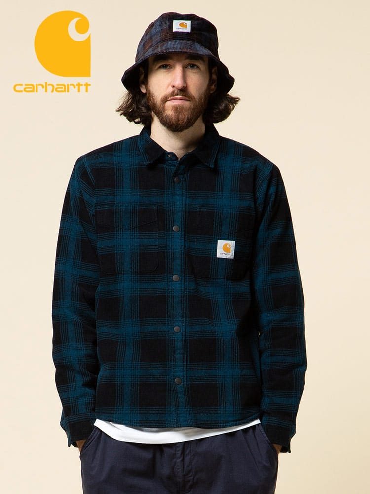 Carhartt (カーハート) コーデュロイ チェック 裏フリース ポケット 