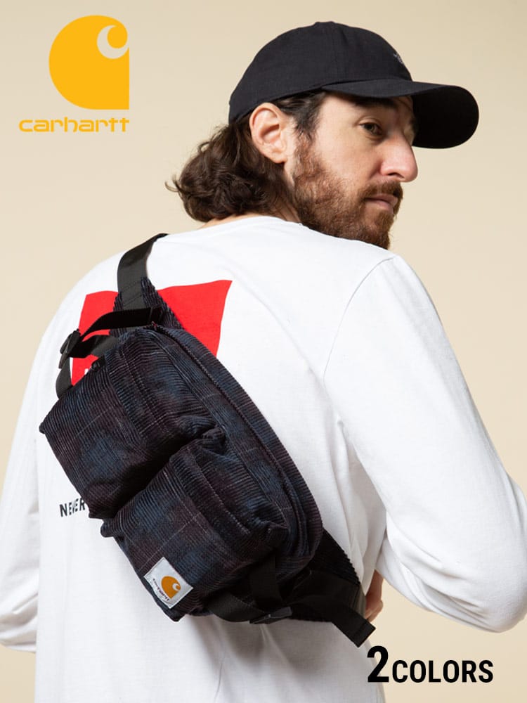 Carhartt (カーハート) ワンポイント コーデュロイ ボディバッグ FLINT 