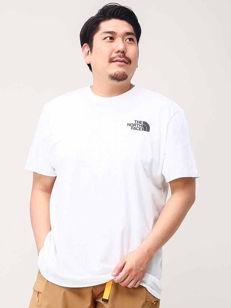 大きいサイズ メンズ THE NORTH FACE (ザ ノースフェイス) バックプリント クルーネック 半袖 Tシャツ BOX NSE TEE TNF
