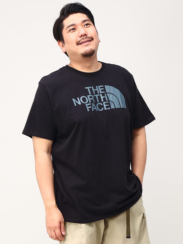 大きいサイズ メンズ THE NORTH FACE (ザ ノースフェイス) ロゴプリント クルーネック 半袖 Tシャツ HALF DOME TEE