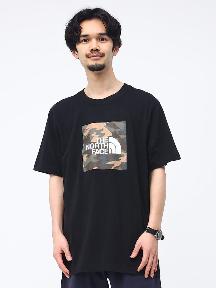 THE NORTH FACE (ザ ノースフェイス) ロゴプリント クルーネック 半袖 Tシャツ M S/S BOXED IN TEE