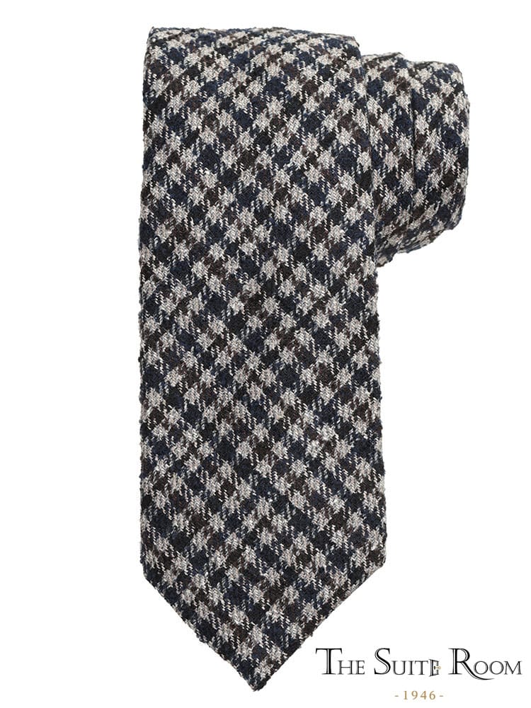 ネクタイ メンズ ビジネス 紳士 Lanificio di Pray ウール100％ チェック柄 ウール ギフト プレゼント THE SUITE ROOM スイートルーム