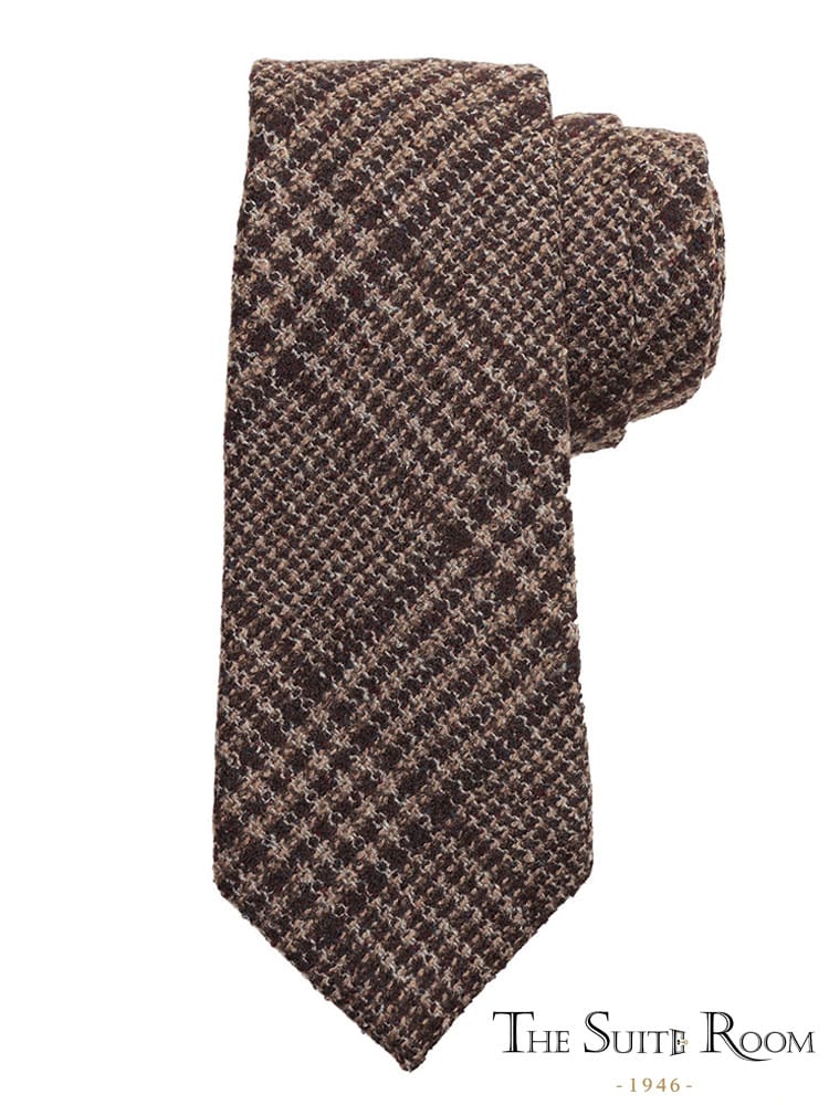 ネクタイ メンズ ビジネス 紳士 Lanificio di Pray ウール100％ チェック柄 ウール ギフト プレゼント THE SUITE ROOM スイートルーム