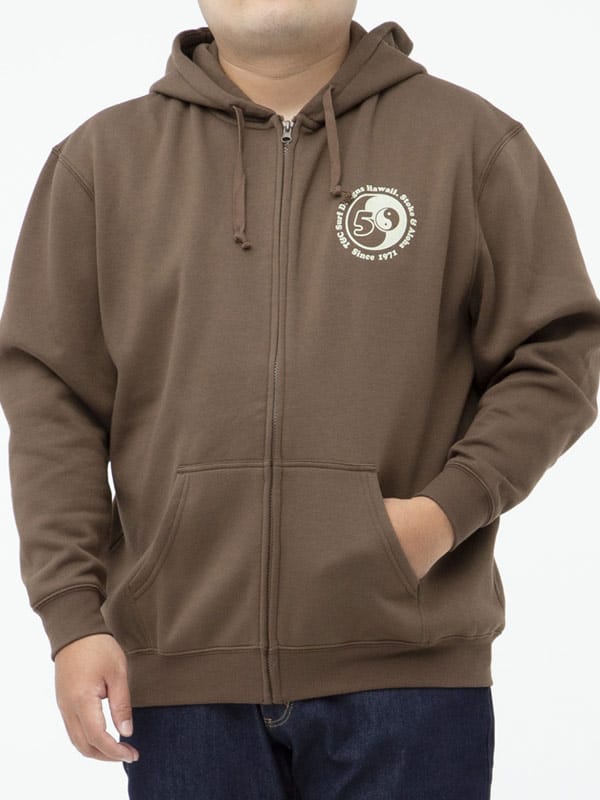 大きいサイズ メンズ T＆C Surf Designs (ティーアンドシーサーフデザイン) 裏起毛 バックプリント フルジップ パーカー